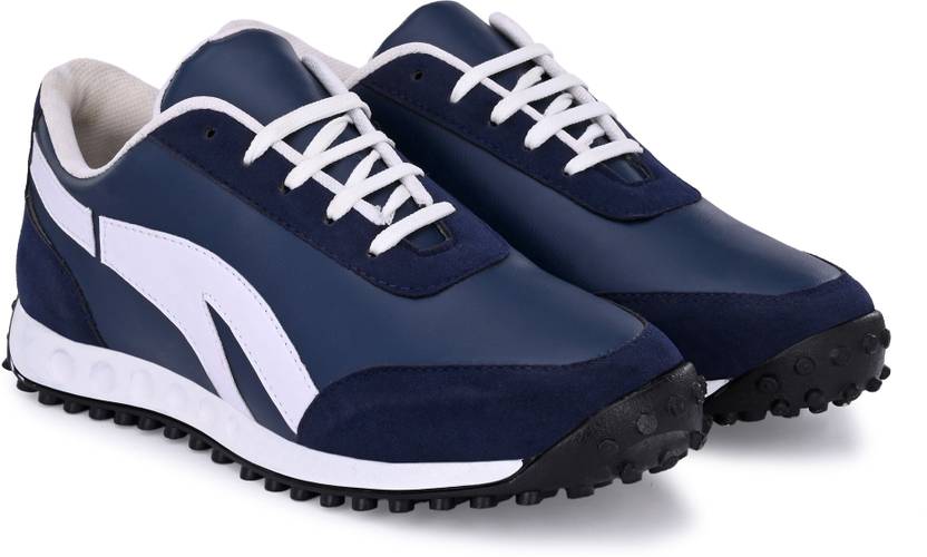 El Paso EL PASO Men's Navy Blue Faux Leather Casual Lace Up Sneakers