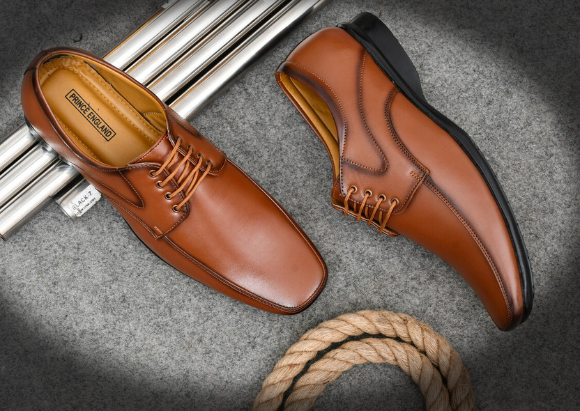 Atlee Formal Office Meeting Laceup Derby For Men(Tan , 6)