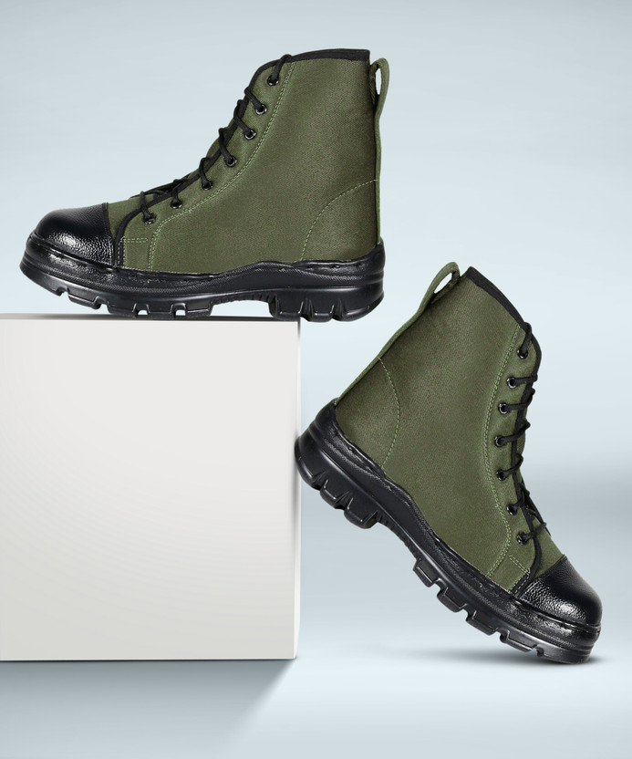 BLINDER Mens Green Jungle Boots For Men 