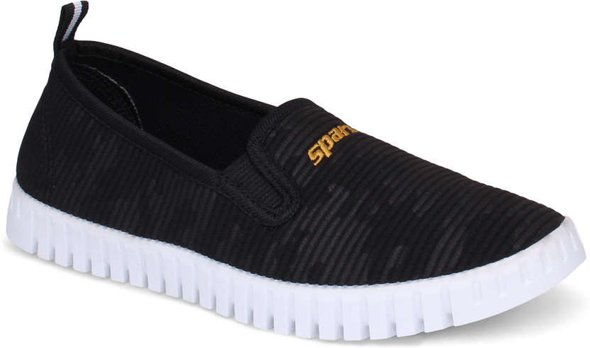 Sparx Women SL-113 Black White Loafers 