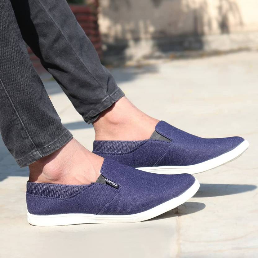 canvas shoes without laces for men