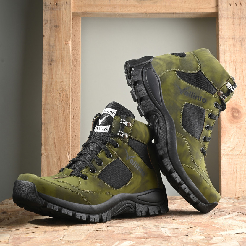 Vellinto Vellinto SQUIRTER Outdoor Boots For Men ll Casual Miliatry Boots For Men Boots For Men(Green , 9)