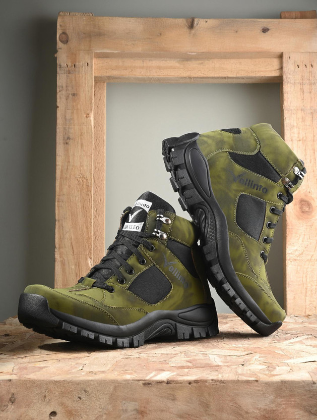 Vellinto Vellinto Vellinto SQUIRTER Outdoor Boots For Men ll Casual Miliatry Boots For Men Boots For Men(Green , 9) - Flipkart Deal