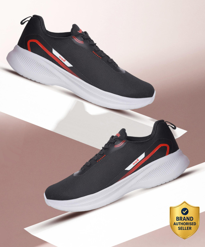 LIBERTY Leap7x KOOPER-1E Sports Lacing Shoes With Mesh Upper| Suitable For GYM,Walking & Running Shoes For Men(Black , 7)