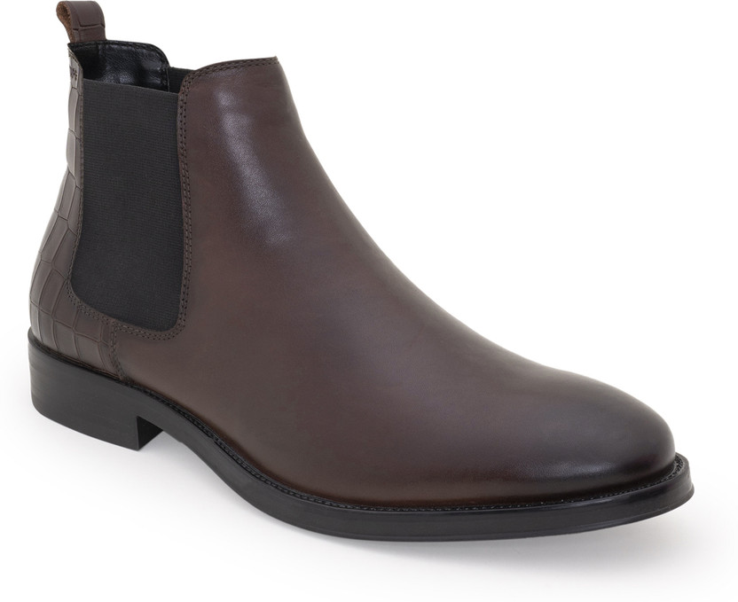 RED TAPE Chelsea Boots for Men in Burgundy | Boots Boots For Men(Brown , 9)