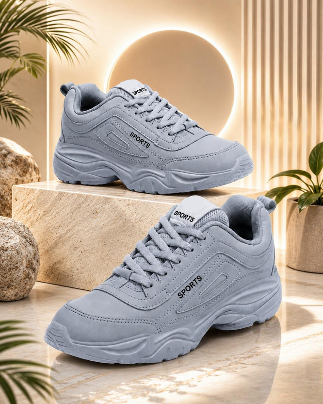 Glitchez Walking/Outdoor/Sports Running Shoes For Men Casuals For Men Outdoors For Men(Grey , 8)