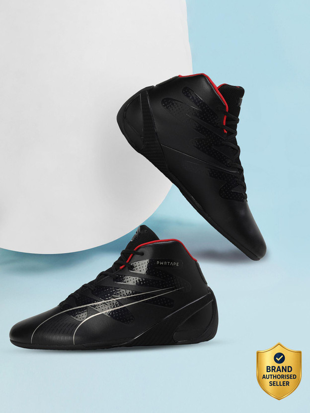 PUMA Ferrari Carbon Cat Mid Sneakers For Men(Black , 7)