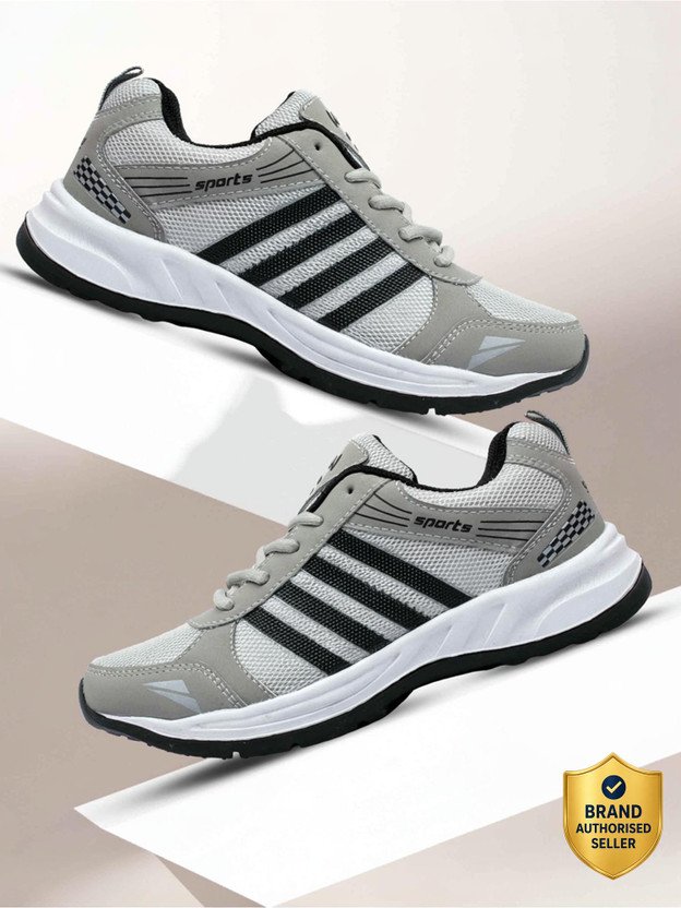 asian wndr-13 sports shoes for men | Latest Stylish Casual sport shoes for men |running shoes for boys | Lace up Lightweight gray shoes for running, walking, gym, trekking, hiking & party Running Shoes For Men(Grey , 12)