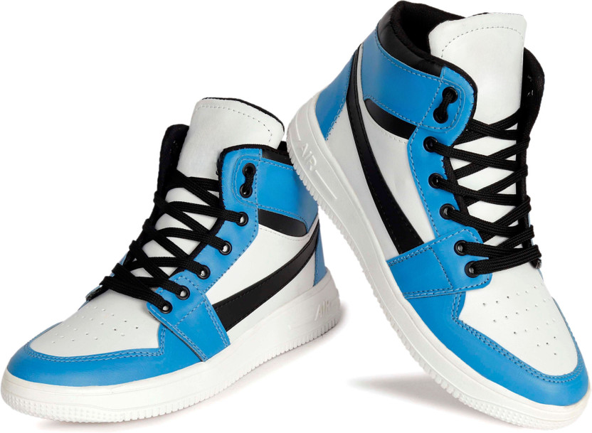 house of common Stylish Casual Shoes Ankle Boots High Top Shoes For Mens Boots For Men(Blue , 8)