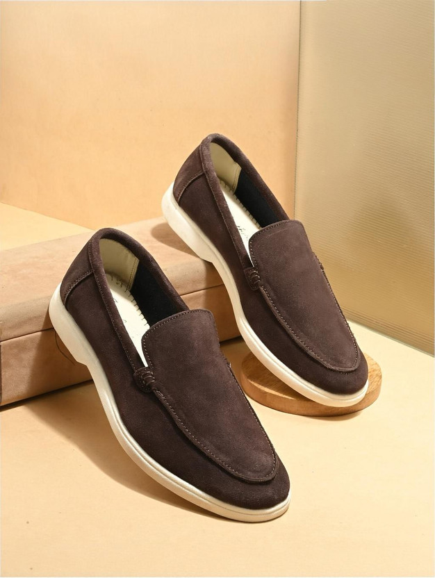 Just Just Leather Leather Penny Loafers Loafers For Men(Brown , 10) - Flipkart Deal