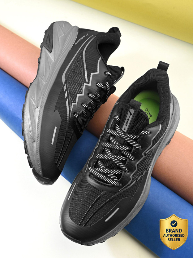 Abros Abros LUNO Running Shoes For Men(Black , 10) - Flipkart Deal