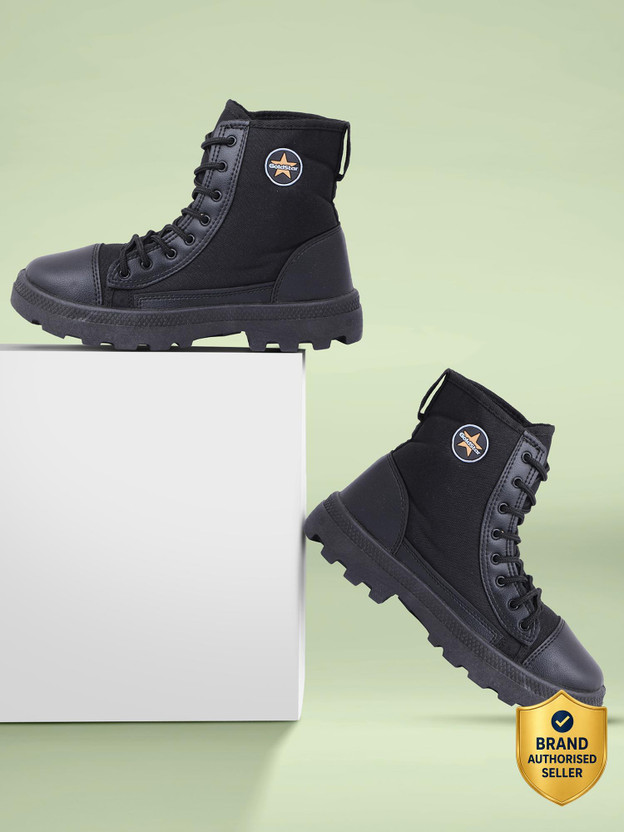 GOLDSTAR PVC'JB Boots For Men(Black , 6)
