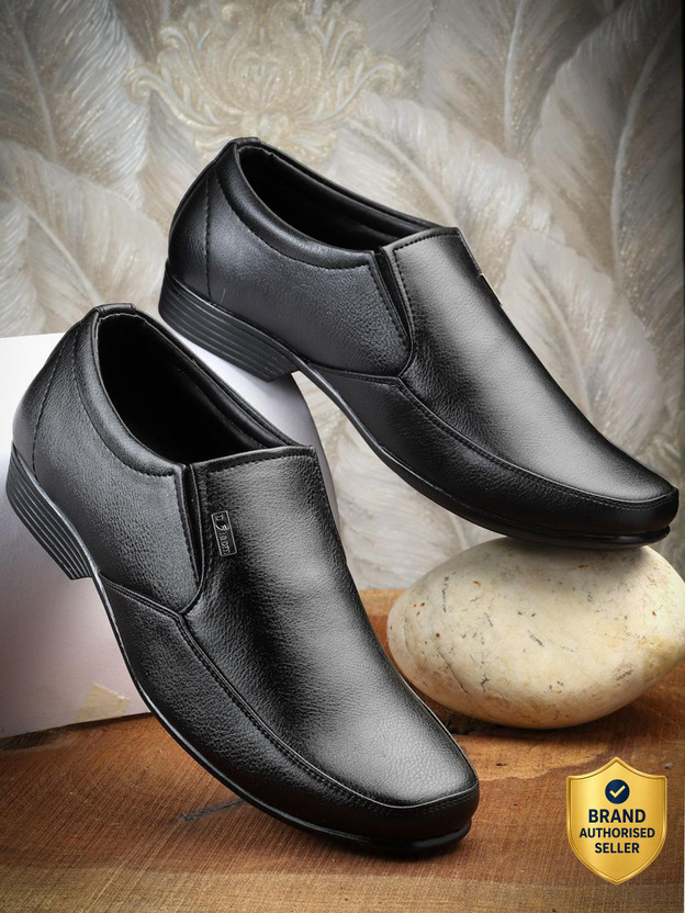 action DOTCOM OFFICE-32 Trendy Comfortable Durable comfortable Formal Slip-On Monk Strap For Men(Black , 8)