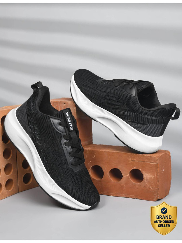 KILLER Cloud Lightweight,Comfortable,Trendy,Breathable, Sports Running Shoes For Men(Black , 9)