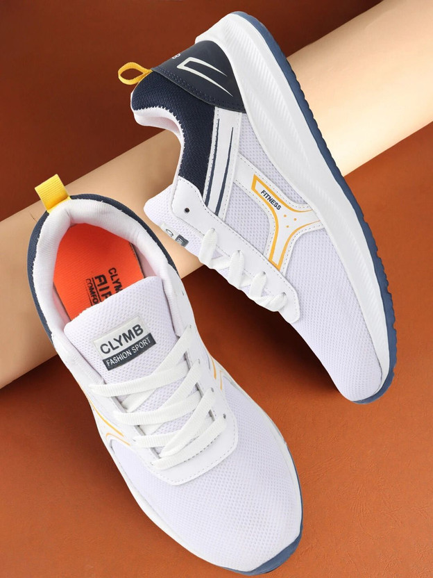 CLYMB WHITE Walking/Outdoor/Sports Running Shoes For Men Outdoors For Men(White , 7)