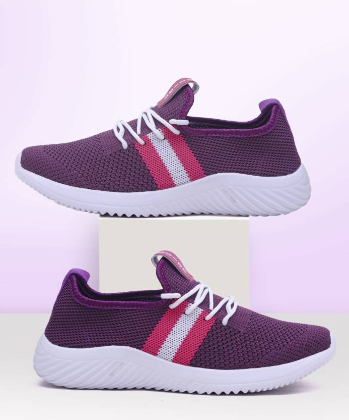 asian Angel-04 Casual sneakers for ladies | sports shoes for women |  Running shoes for girls stylish latest design new fashion | Lace up  Lightweight purple shoes for jogging, walking, gym &