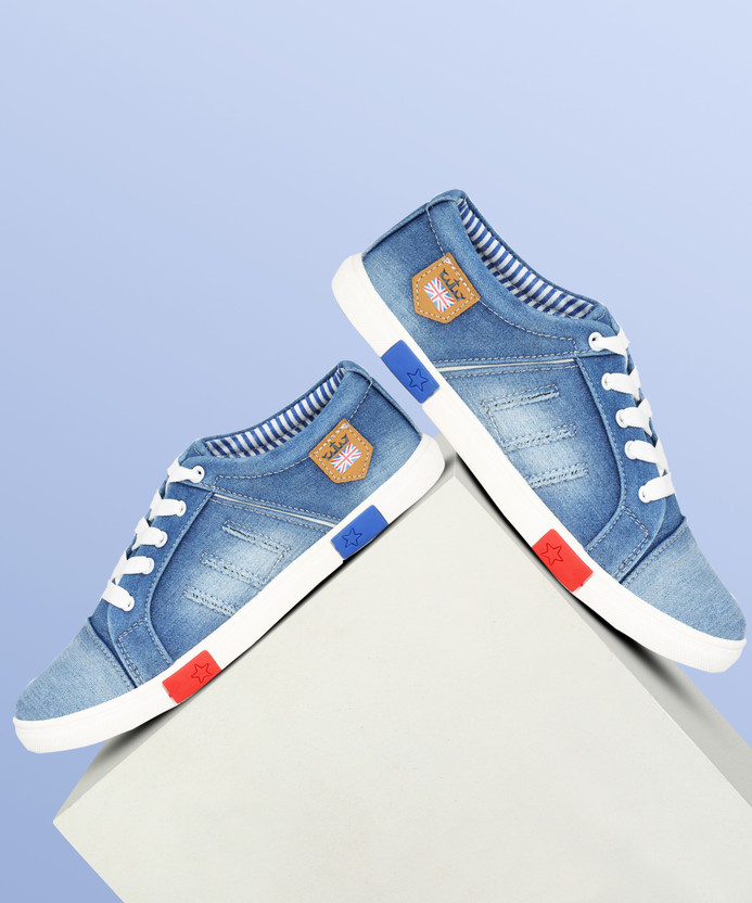 Denim shoes flipkart clearance