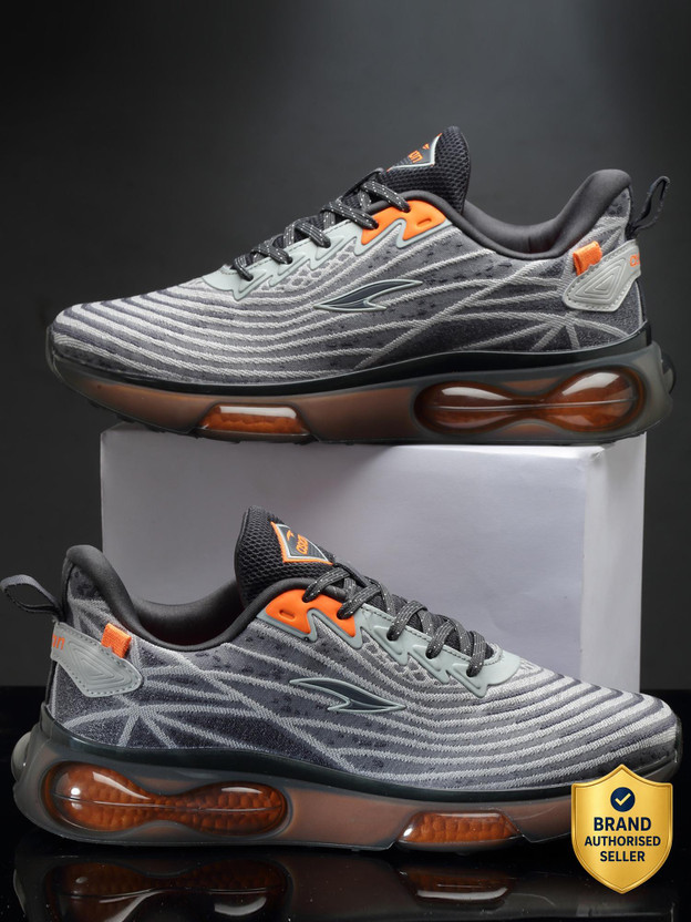 asian 02 Gray Gym,Sports,Training,Stylish Running Shoes For Men(Grey, Orange , 6)