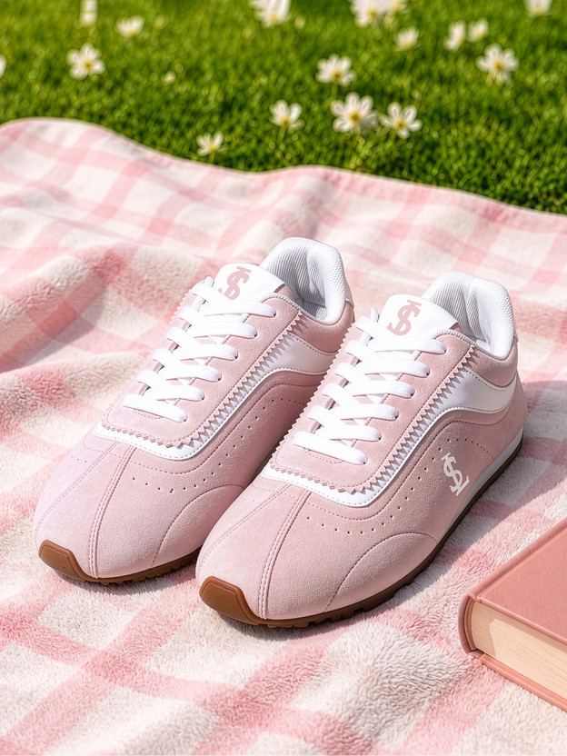 LOUIS LOUIS STITCH Women's Pink Lightweight Lace-Up Sneakers Sneakers For Women(Pink , 7) - Flipkart Deal