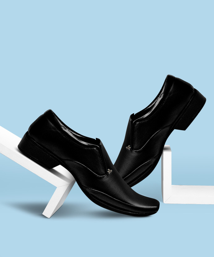 kraasa black formal shoes