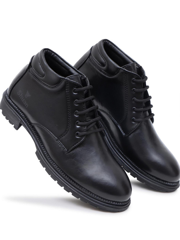 SHUAN SHUAN Boots For Men(Black , 9) - Flipkart Deal