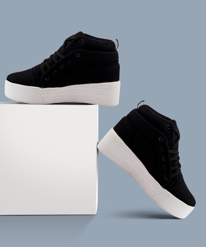 Black heel sneakers Clearance