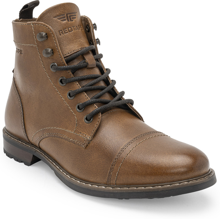 RED TAPE Men's Biker Boots for Casual Rugged Style Boots For Men(Brown , 7)