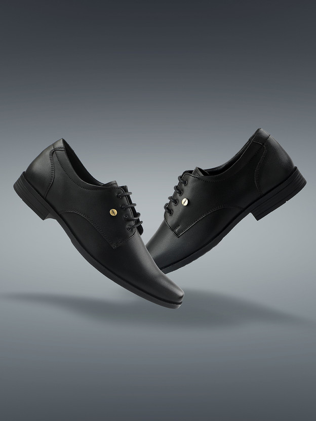 LIBERTY Fortune BENSTOCK1E Formal Shoes With TPR Sole | Durable & Comfortable Lacing Derby For Men(Black , 10)