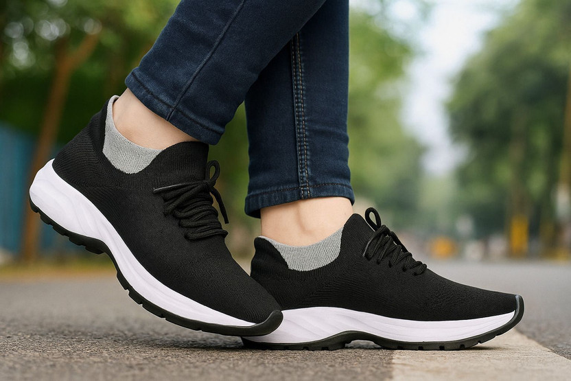 Ryko Gym|Outdoor|Sports|Walking| Running Shoes For Men(Black , 10)