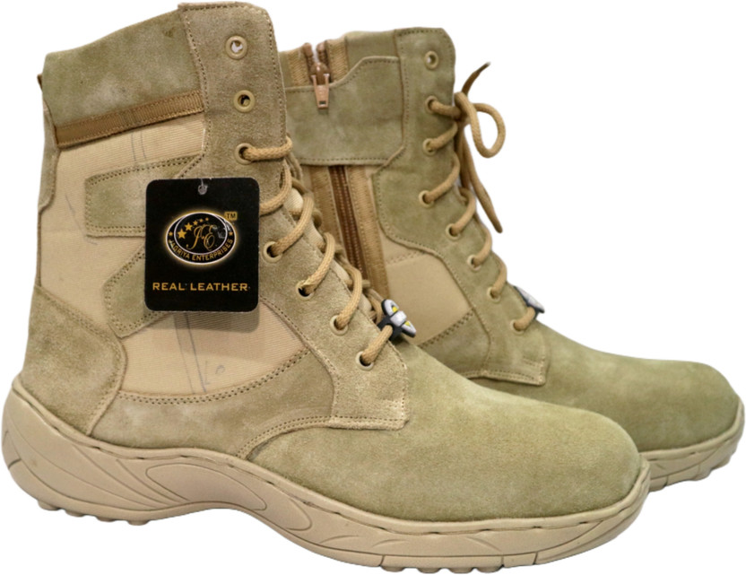 JAGRIYA JAGRIYA ENTERPRISES JENT319, Climate Safe Boots For Men(Beige, Green , 8) - Flipkart Deal