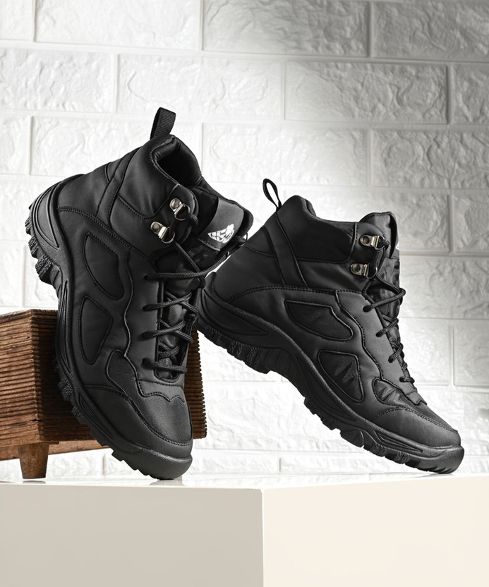 leo's Fitness shoes Leo's Waterproof Antislip Boots For Hiking Trekking Outdoor Activities Hiking & Trekking Shoes For Men(Black , 6)