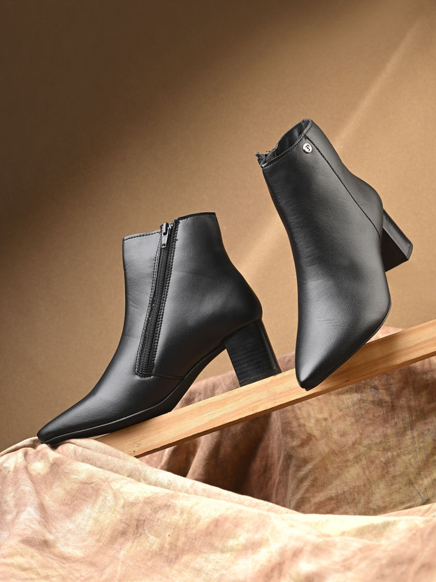 EL EL PASO Trendy Ankle Pointed Shape Boots |Outdoor Casual & Travel Comfort Wear Boots For Women(Black , 8) - Flipkart Deal