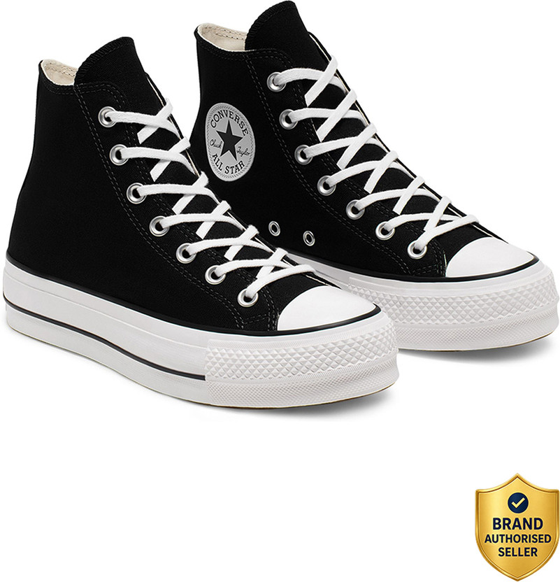 Converse Chuck Taylor All Star Lift Casuals For Women(Black , 8)