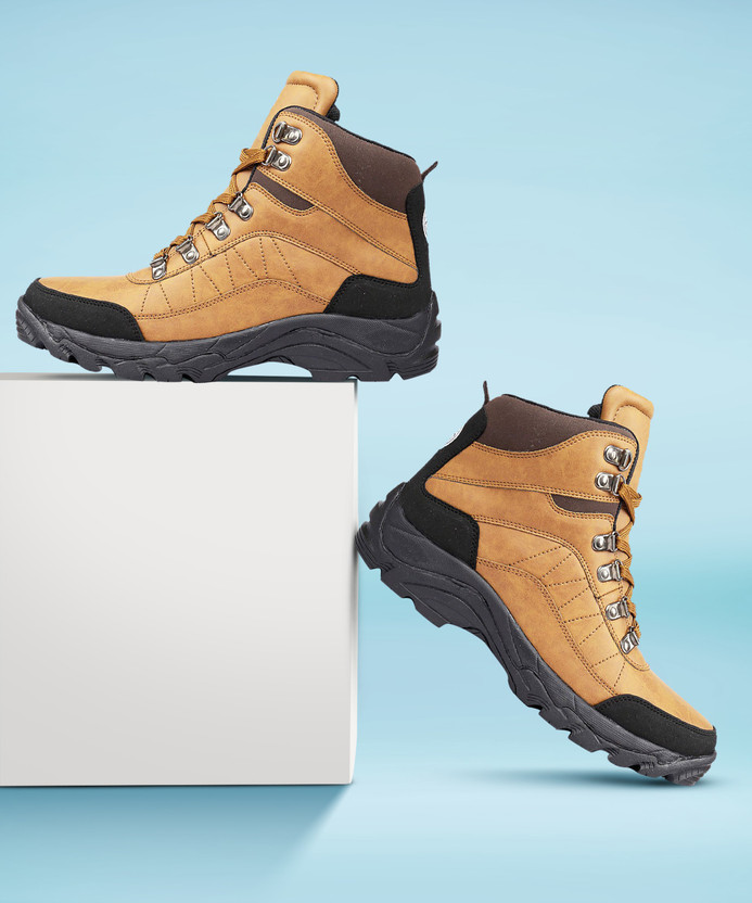 bacca bucci Mens Snow Boots | SPRITE High Top Boots for Men Boots For Men(Brown , 9)