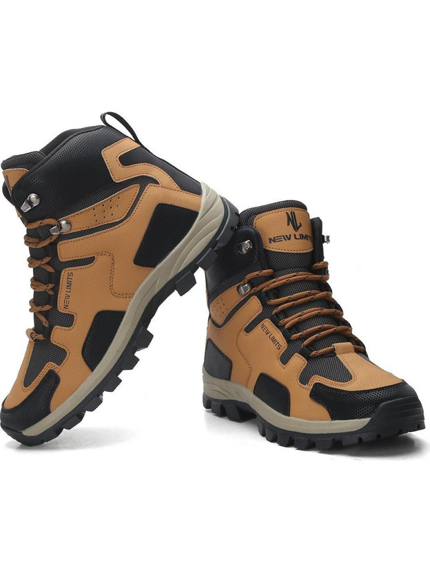 NEW NEW LIMITS Adventure Riding, Trekking & Hiking Hiking & Trekking Shoes For Men(Tan , 8) - Flipkart Deal