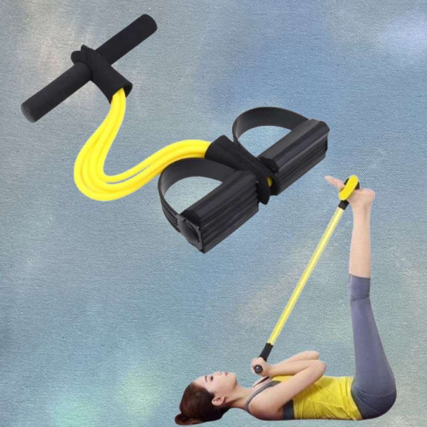 Hocimit High Elasticity Tummy Trimmer Pull Rope System Ab Exerciser(Multicolor)