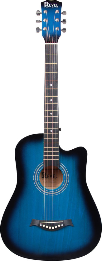 REVEL Glossy Cutaway Acoustic Guitar Acoustic Guitar Basswood Basswood Right Hand Orientation(Blue)