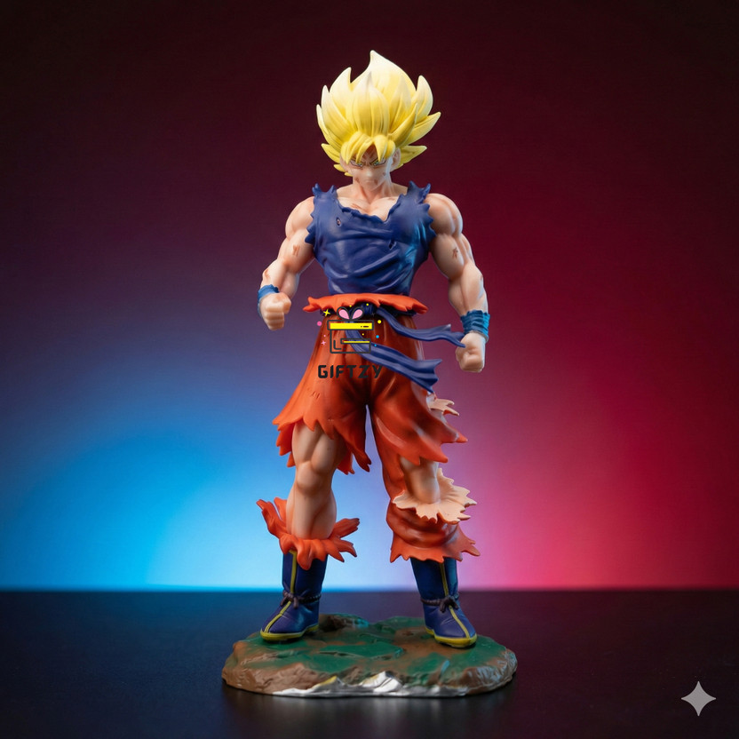 GT Gala Time Dragon Ball Super Saiyan Goku 22 cm Action Figure Collectible Toy(Multicolor)