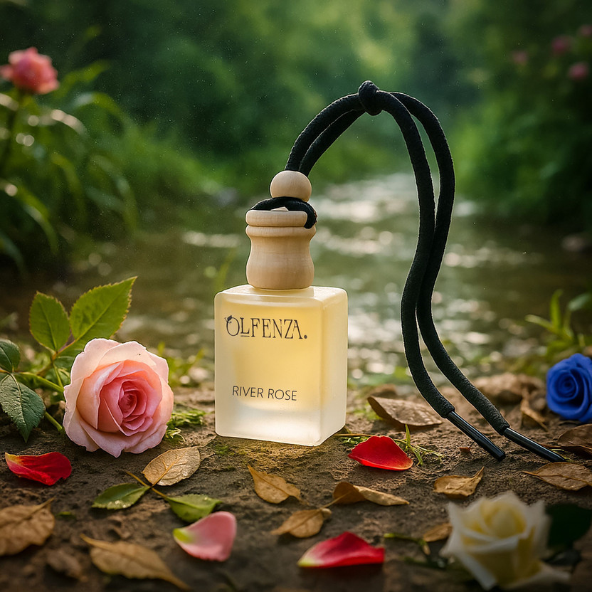 OLFENZA RIVER ROSE Car Freshener Diffuser Car Freshener Hanging Perfumes Long Lasting Fragrance(10 ml)