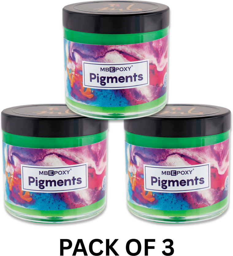 MBEPOXY Epoxy Resin Crystal Clear for Art & Crafts Pigments Epoxy-Green - Pack of 3