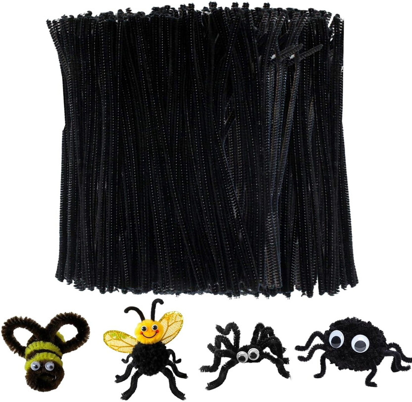 banira Pipe Cleaners 100 Pcs,Bendable Chenille Stems, Fuzzy Sticks for DIY Craft