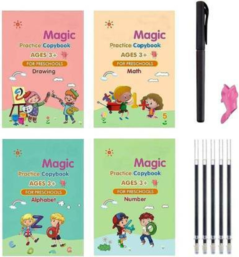 Shiv Online Magic Copy Book For Kids Magic Book Pen Refill Magic book For Kids(Multicolor)