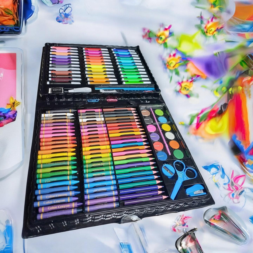 Nafhotoz Kids Creative 150 pcs Art & Craft Coloring Box