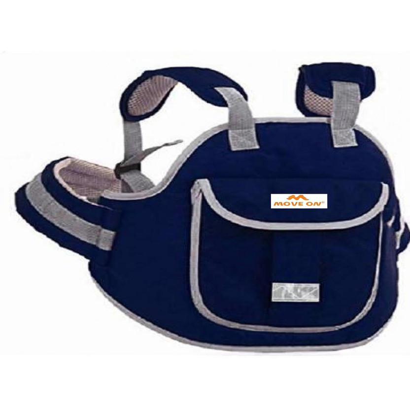 MoveOn TWO WHEELER KIDS SAFETY BELT Baby Carrier(Navy Blue, Front carry facing out)