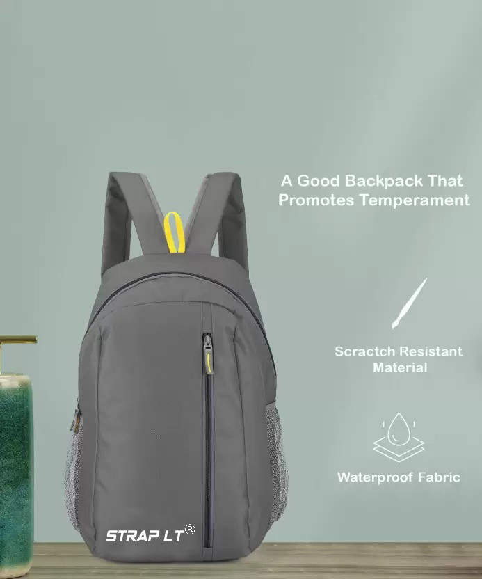 Straplt SCHOOL/COLLEGE/OFFICE SMART BACKPACK TRAVEL BUSINESS OFFICE BAG 20 L Backpack(Grey)