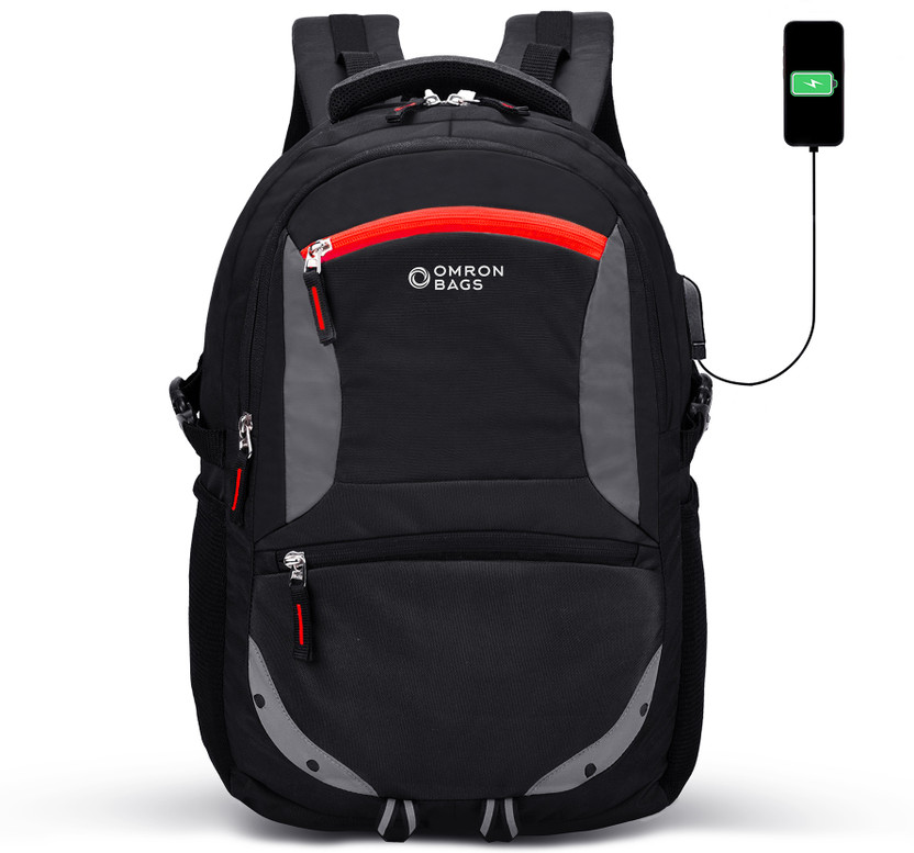 OMRON BAGS Smart Backpack With Ready to Charge for Office/School/College/Travel 30 L Laptop Backpack(Black)