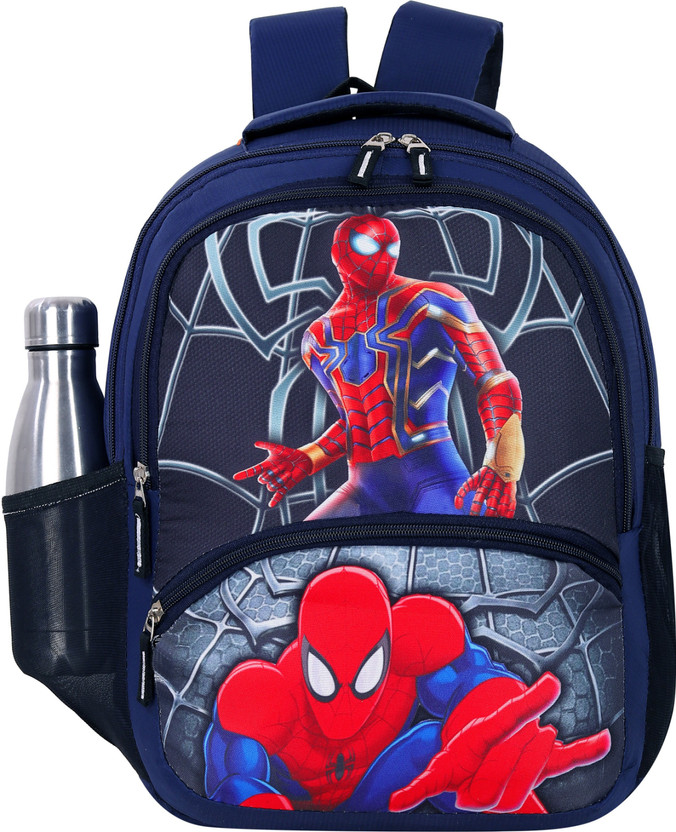 Akram garments Digital Super Hero's Printed kids School Backpack Bags for Baby Boys/Girls Waterproof School Bag(Dark Blue, 22 L)