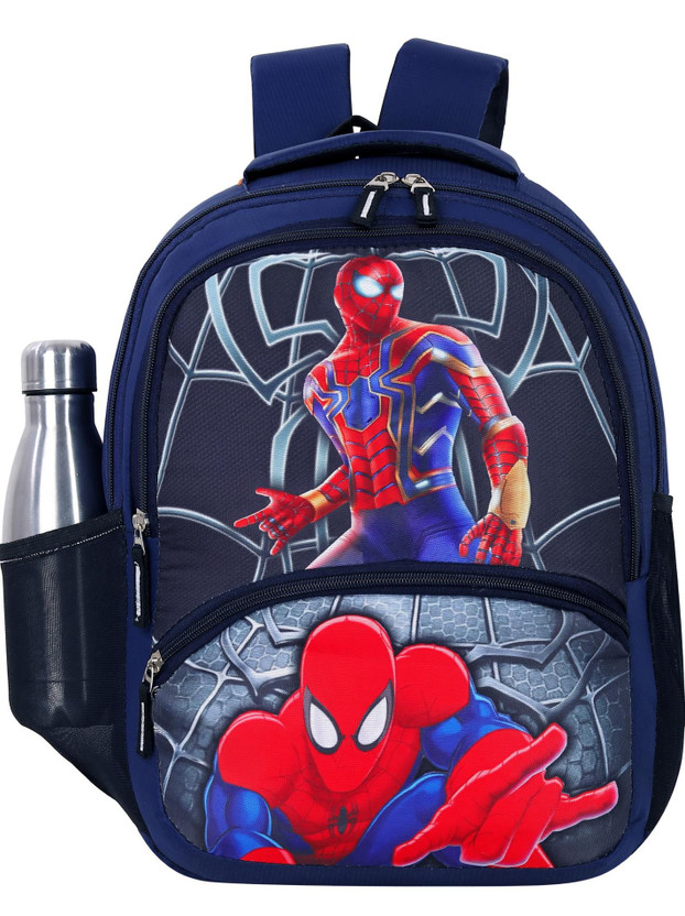 Akram garments Digital Super Hero's Printed kids School Backpack Bags for Baby Boys/Girls Waterproof School Bag(Dark Blue, 22 L)