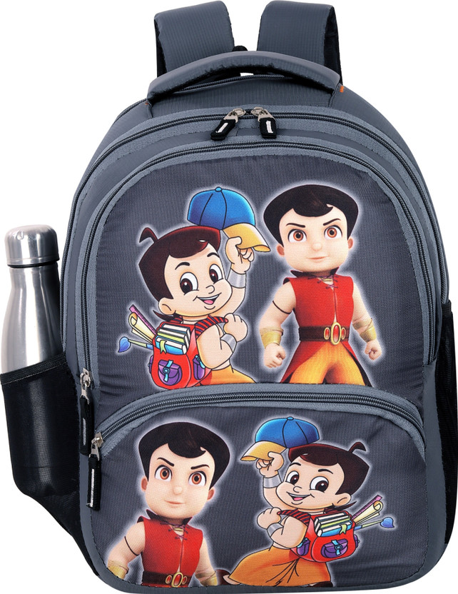 Akram garments Digital Super Hero's Printed kids School Backpack Bags for Baby Boys/Girls Waterproof School Bag(Grey, 22 L)