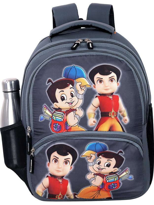 Akram garments Digital Super Hero's Printed kids School Backpack Bags for Baby Boys/Girls Waterproof School Bag(Grey, 22 L)